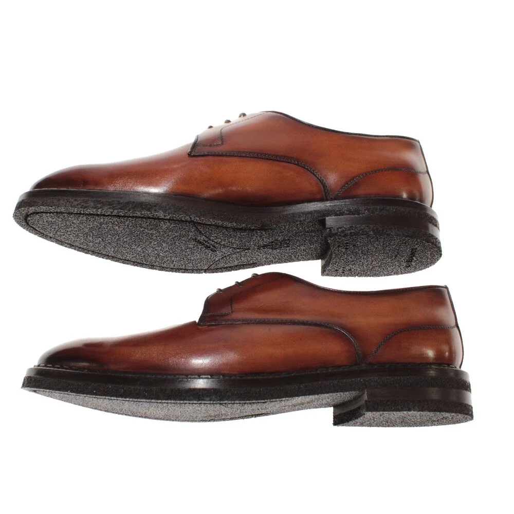 Di Bianco NWB Derby Dress Shoes Size 11.5 US in Brown Leather